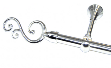 19mm Stainless Steel Eyelet Designer Extra Deep Pole Swirl Finials 1.2m 1.5m 2.4m 3m