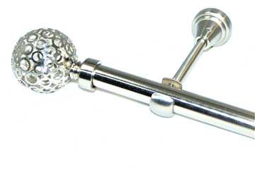 19mm Stainless Steel Eyelet Designer Extra Deep Pole with Circle Ball Finials 1.2m 1.5m 2.4m 3m