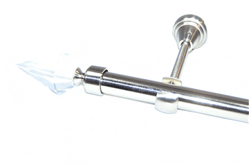 19mm Stainless Steel Eyelet Designer Pole with Crystal Spear Finials 1.2m 1.5m 2.4m 3m