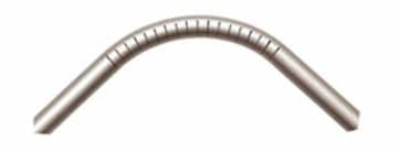 2 x 19mm Matt Silver Long Bay Curtain Pole Corner Elbow