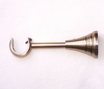 25/28mm 165mm Extra Long Curtain Pole Bracket Antique Brass