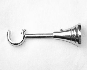 25/28mm 165mm Extra Long Curtain Pole Bracket Polished Chrome