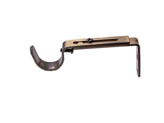 25/28mm Antique Brass Adjustable Extendable Curtain Pole Bracket Brackets 1 2 3