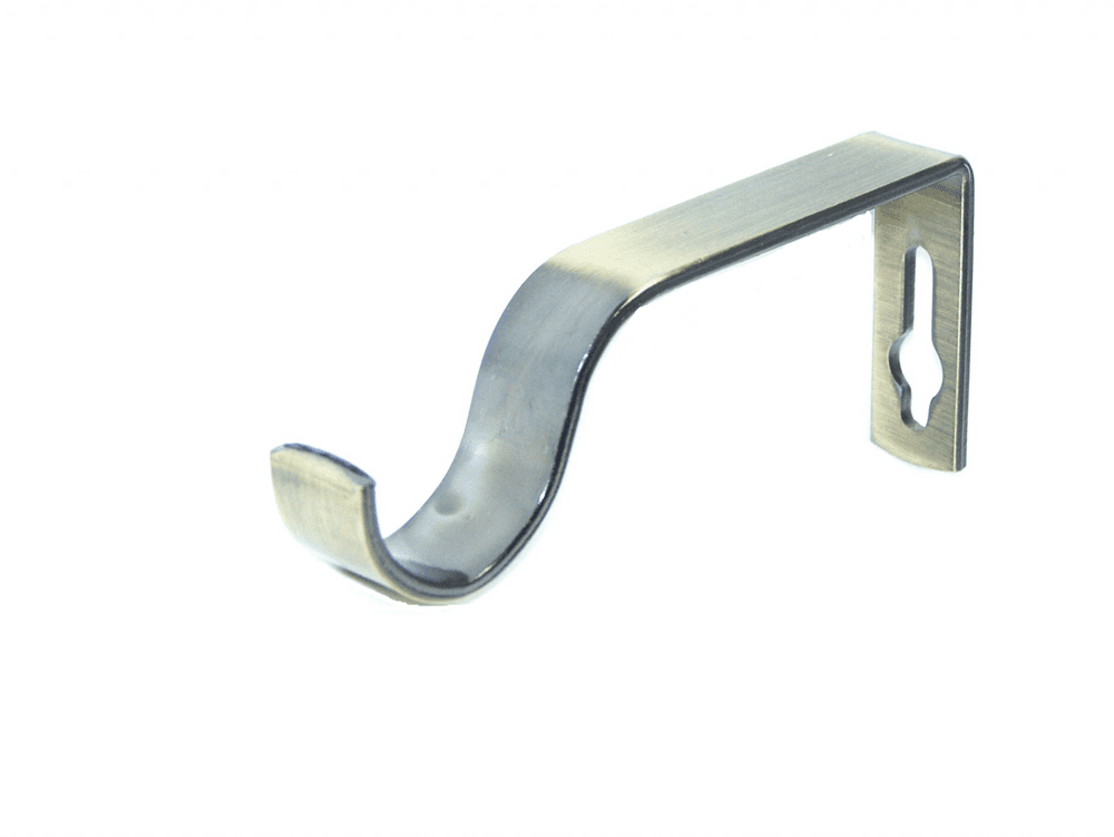 25/28mm Antique Brass Bay Window Curtain Pole Passing Brackets