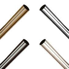 Extendable Room Darkening Curtain Pole - 25-28mm Diameter, Antique Brass Finish, Fits 170-300cm Windows
