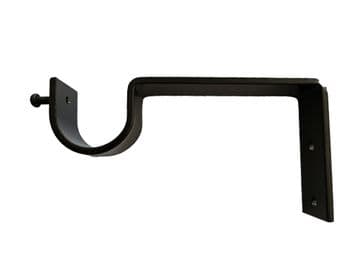 25/28mm Extra Strong Satin Dark Brown Curtain Pole Bracket x 1