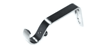 25/28mm Graphite Black Nickel Curtain Pole Wall Bracket 1 2 3