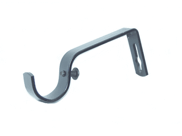 25/28mm Matt Black Curtain Pole Bracket
