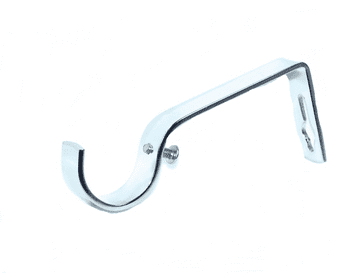 25/28mm Polished Chrome Curtain Pole Bracket 1 2 3