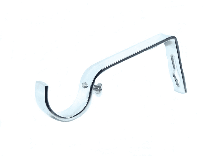 25/28mm Polished Chrome Curtain Pole Bracket 1 2 3