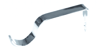 25/28mm Polished Chrome Silver Bay Window Passing Brackets