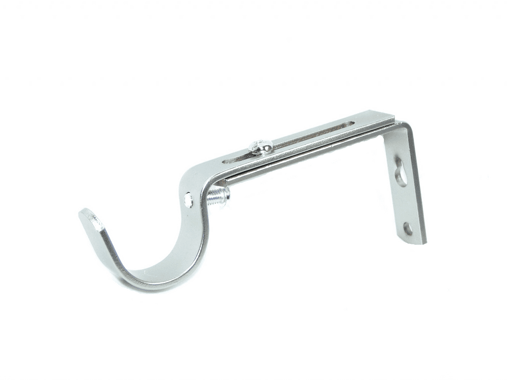 25/28mm Satin Nickel Adjustable Extendable Curtain Pole Bracket 1 2 3