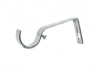 25/28mm Satin Nickel Silver Curtain Pole Rod Wall Bracket 1 2 3