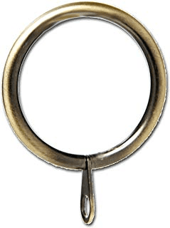 25mm - 28mm Speedy Antique Brass Metal Curtain Rings with Fixed Hoop
