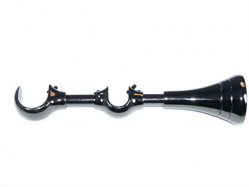 28/19mm Adjustable Graphite Black Designer Double Curtain Pole Bracket 210-232mm