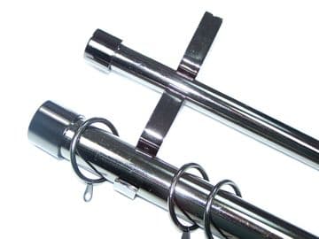 28/19mm Double Layer Graphite Black Nickel Curtain Pole End Cap Finials