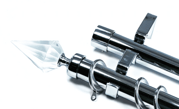 28/28mm Double Layer Chrome Pole Glider Rings Crystal Spear Finals