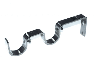 28/28mm Graphite Black Nickel Double Layer Curtain Pole Bracket 1 2 3