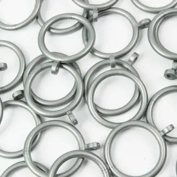 28 x Silver Plastic Curtain Rings Suitable for 16mm - 23mm Curtain Pole