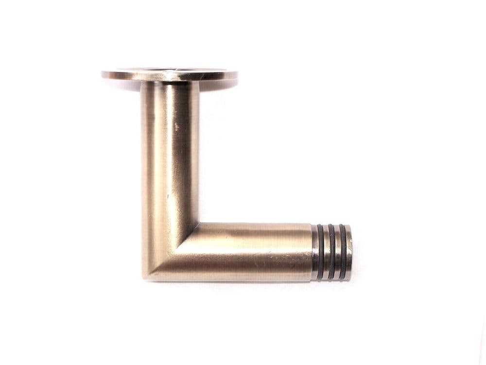 28mm Antique Brass Angled Curtain Pole Bracket