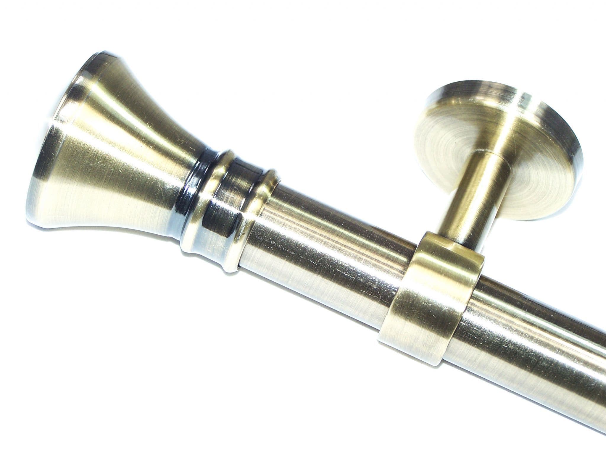 28mm Antique Brass Ceiling Eyelet Pole Hammerhead Finials