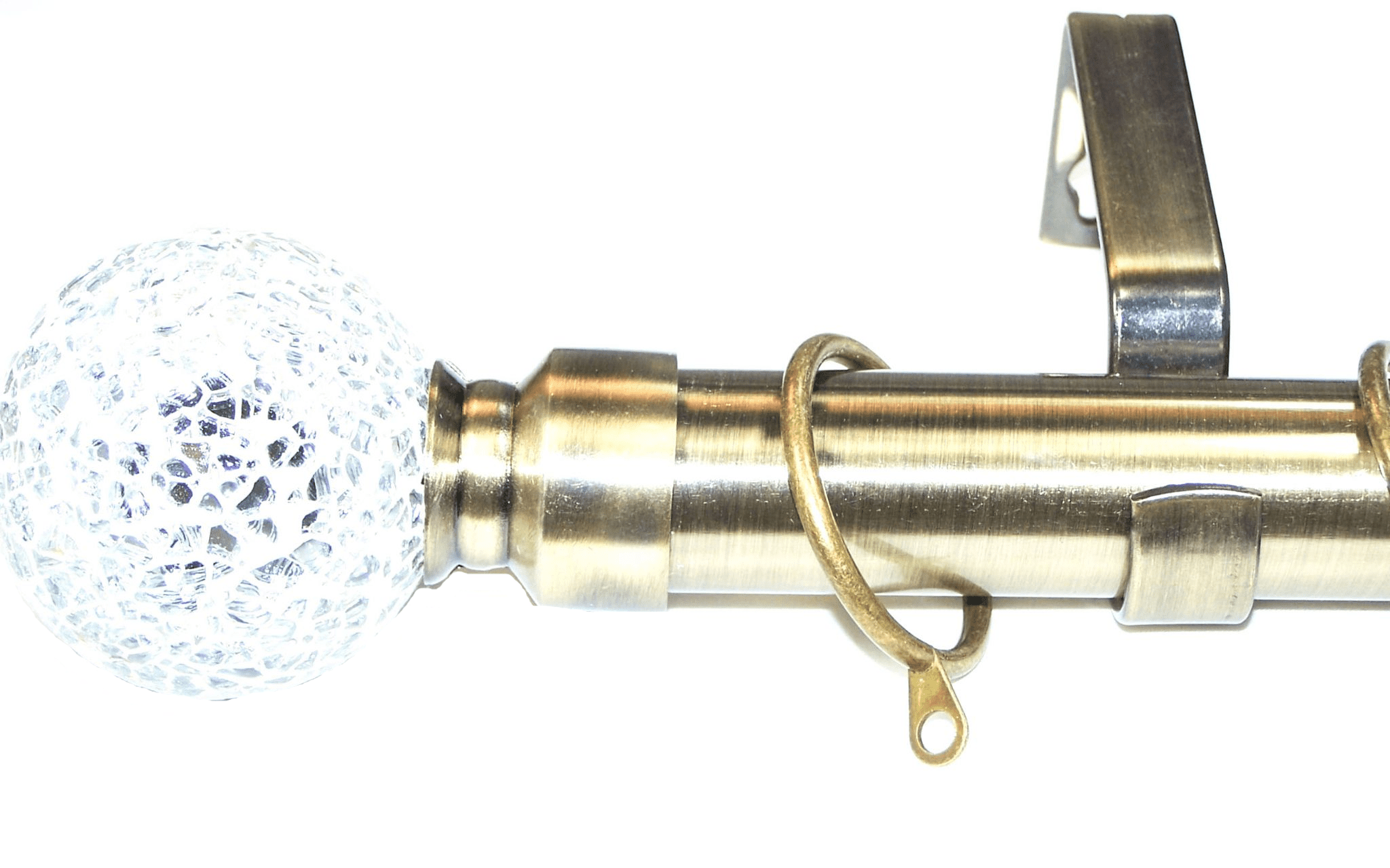 28mm Antique Brass Curtain Pole Mosaic Ball Finials 1 8m 3 6m