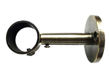 28mm Antique Brass extending Curtain Pole Ceiling Wall Bracket 92mm