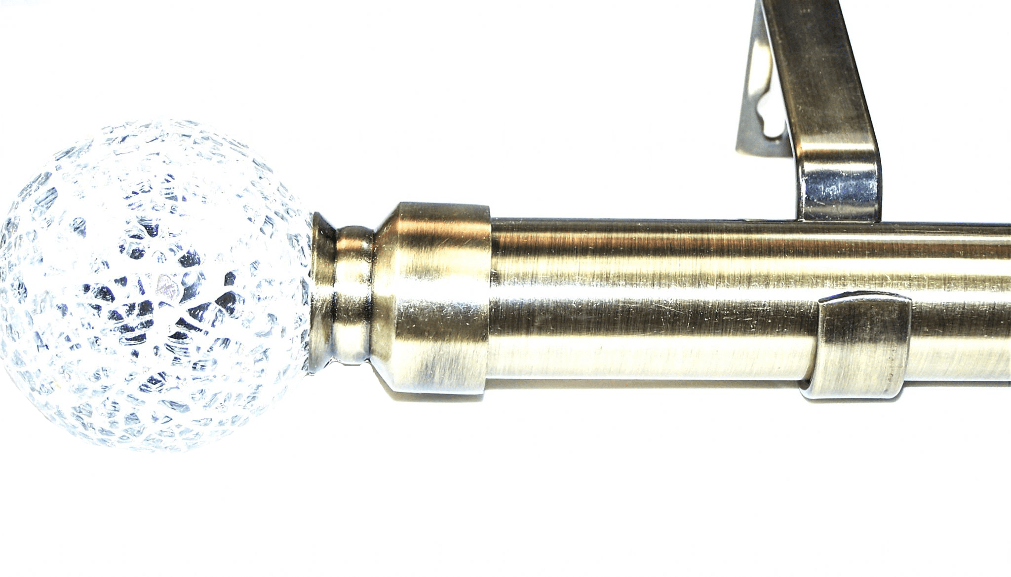 28mm Antique Brass Eyelet Curtain Pole Mosaic Ball Finials