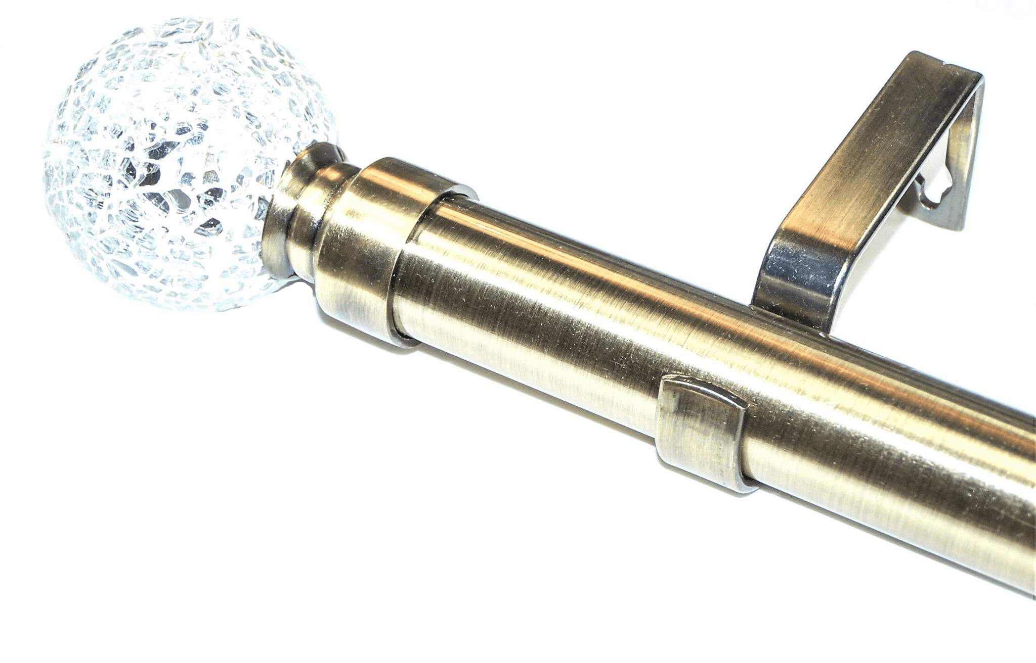 28mm Antique Brass Eyelet Curtain Pole Mosaic Ball Finials