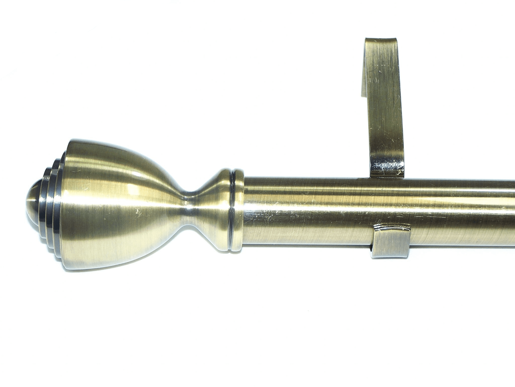 28mm Antique Brass Eyelet Curtain Pole Trophy Finials