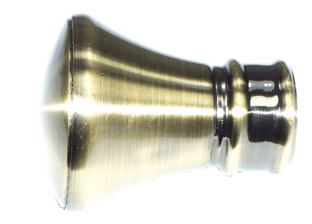 28mm Antique Brass Metal Hammerhead Curtain Pole Finials