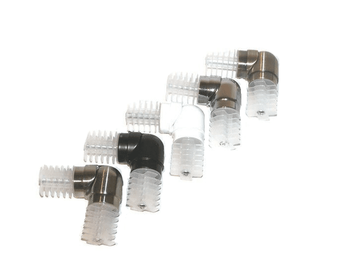 28mm Bay Window Curtain Pole Corner Bend Joint Elbow Brass Silver Black