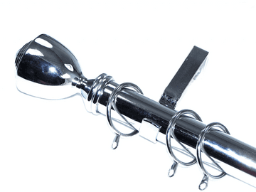 28mm Chrome Bay Window System Trophy Finials 2.4m 3m 3.6m 4.5m 4.8m 5.4m 6m