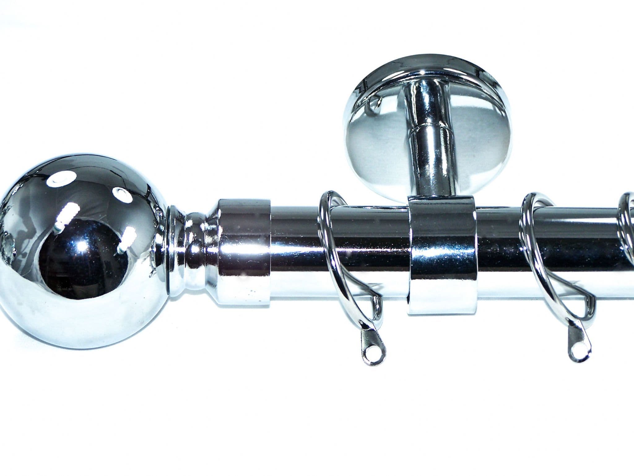 28mm Chrome Ceiling Curtain Pole Ball Finials