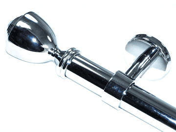 28mm Chrome Ceiling Eyelet Curtain Pole Trophy Finials