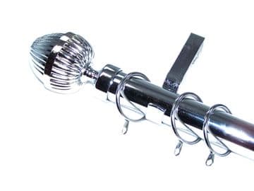 28mm Chrome Curtain Pole Acorn Finials
