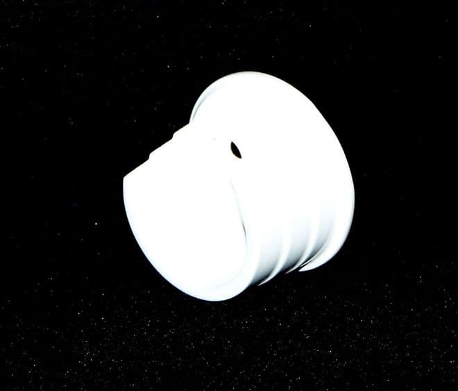 28mm Gloss White Curtain Pole Recess Bracket 1 or 2