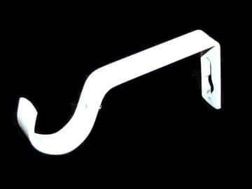 28mm Gloss White Curtain Pole Wall Bracket 1 2 3