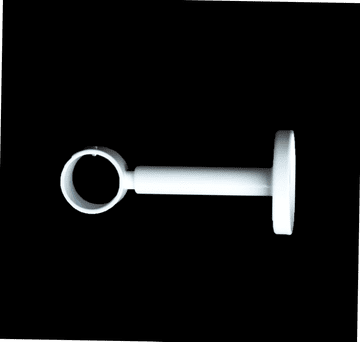 28mm Gloss White Extendable Ceiling Curtain Pole Wall Bracket 1 2 3