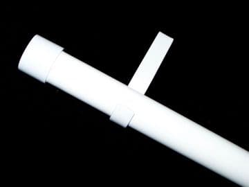 28mm Gloss White Eyelet Curtain Pole End Cap Finials