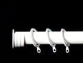 28mm Gloss White Recess Curtain Pole with Glider Rings