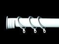28mm Gloss White Recess Curtain Pole with Rings