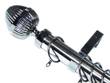 28mm Graphite Black Bay Window System Acorn Finials 2.4m 3m 3.6m 3.9m 4.5m 4.8m 5.4m 6m