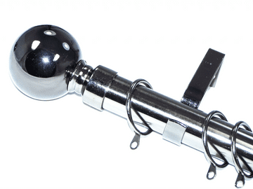 28mm Graphite Black Bay Window System Ball Finials 2.4m 3m 3.6m 3.9m 4.5m 4.8m 5.4m 6m