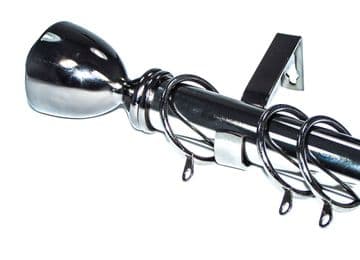 28mm Graphite Black Nickel Curtain Pole Trophy Finials