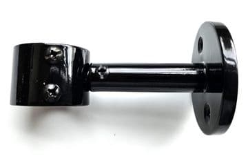 28mm Graphite Black Nickel extending Curtain Pole Ceiling Wall Bracket 92mm