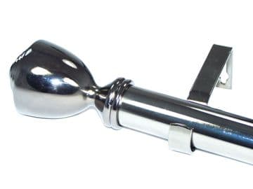 28mm Graphite Black Nickel Eyelet Curtain Pole Trophy Finials