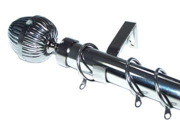 28mm Graphite Black Nickel Nickel Curtain Pole Acorn Finials