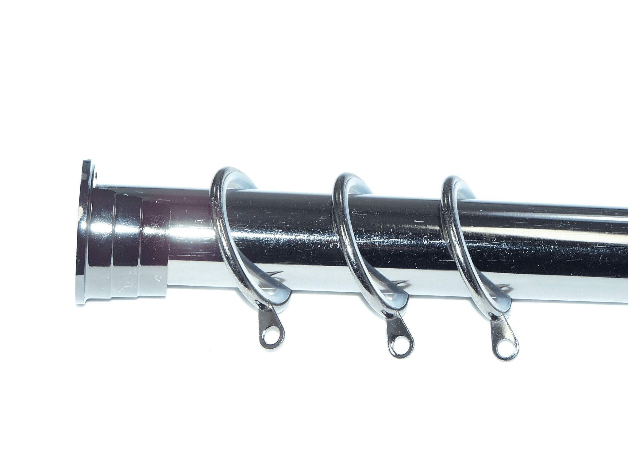 28mm Graphite Black Nickel Recess Curtain Pole with Glider Rings