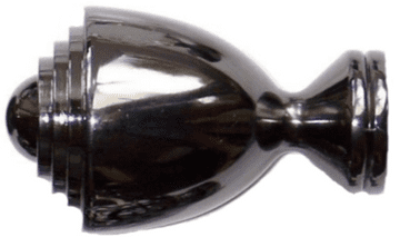 28mm Graphite Black Nickel Trophy Curtain Pole Finials